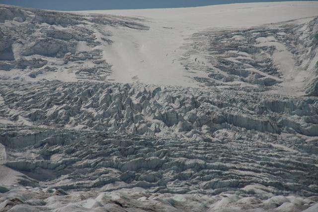 IMG_2936.JPG - Ice fall on the Athabasca Glacier.  Though it appears close, the ice fall is a few kilometers away and very treacherous to get to... so we didn't.