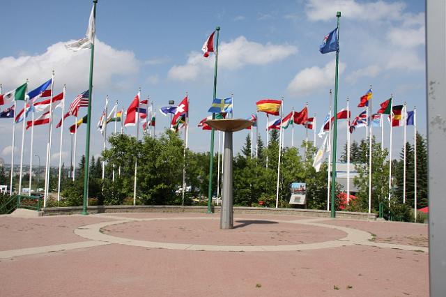 IMG_3118.JPG - Olympic torch and flags of '88 winter olympic participants.