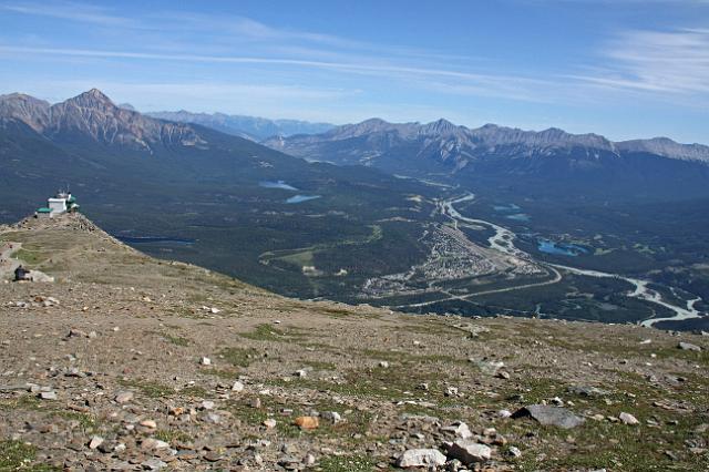 IMG_2763.JPG - View of Jasper townsite from top of Whistler's Mountain.