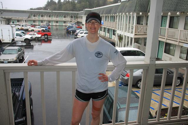 IMG_6361.JPG - A soaked Joyce after a cold 5k run in the rain.