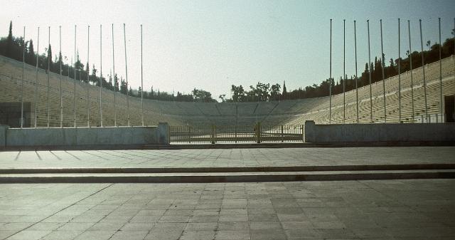 greece0194.jpg - The first modern olympic stadium.  It's made of marble... just like the ancient ones.